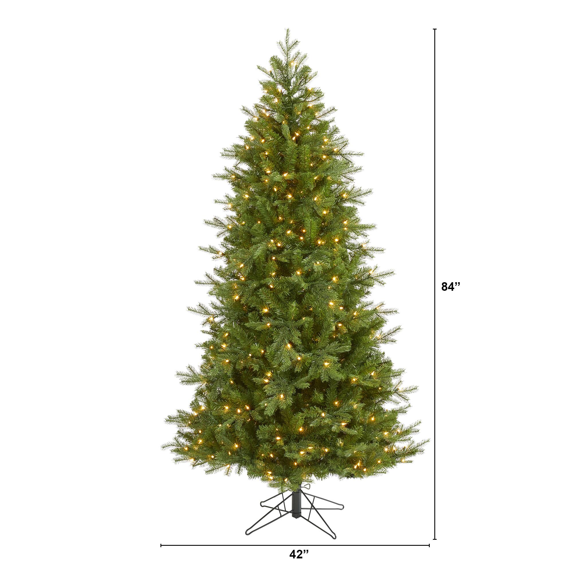 7ft. Pre-Lit Vienna Fir Artificial Christmas Tree, Warm White Lights